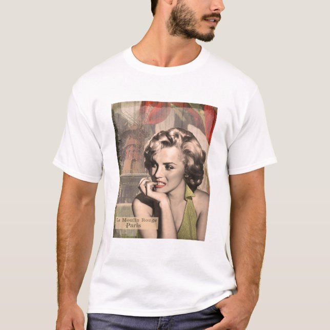 T-shirt CON13CRBWRD-V4 le penseur Lips.tif rouge (Devant)