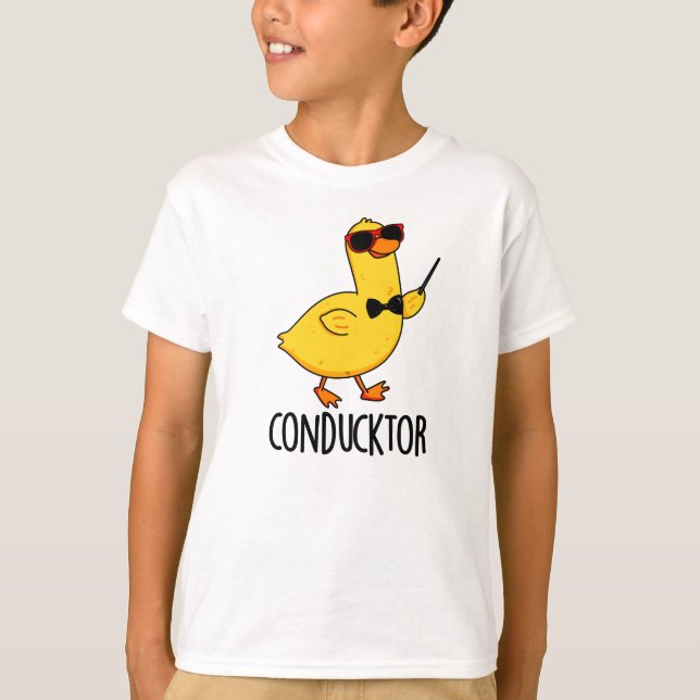T-shirt Con-duck-tor Funny Music Conducteur Canard Pun (Devant)