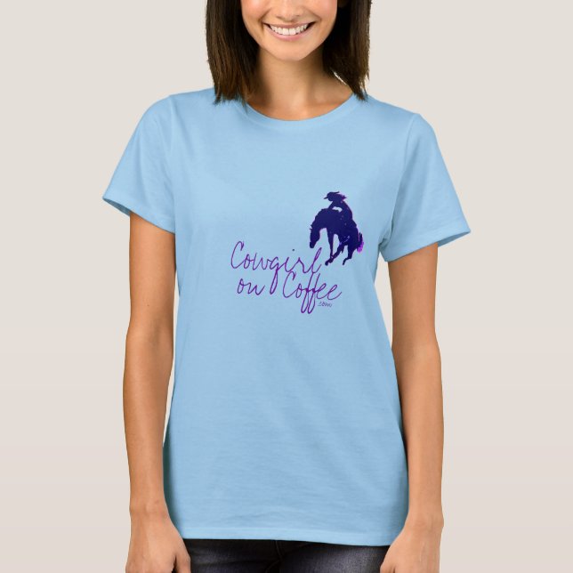 T-shirt ConC Dames bleu à manches longues (Devant)