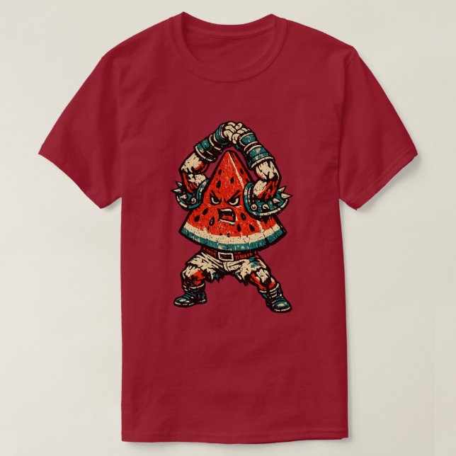 T-shirt Concasseur à pastèque — Street Fighter Rétro Vinta (Design devant)