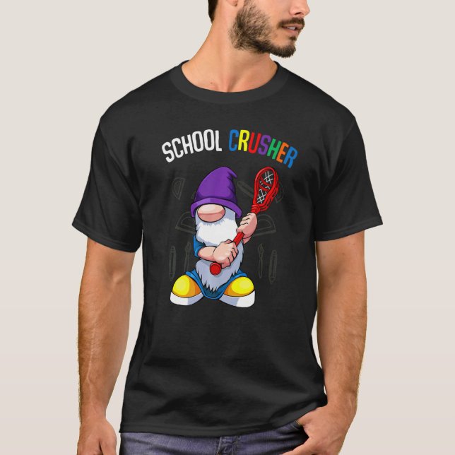 T-shirt Concasseur De L'École Retour À L'École Cute Gnome  (Devant)
