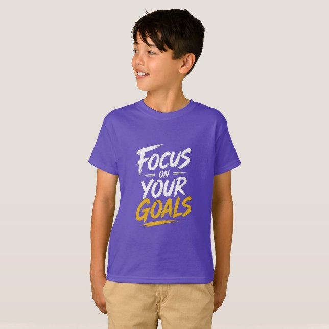 T-shirt Concentrez-vous sur vos objectifs Motivationnel (Devant entier)