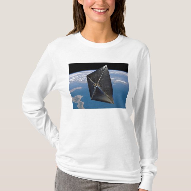 T-shirt Concept artistique de NanoSail-D dans l'espace (Devant)