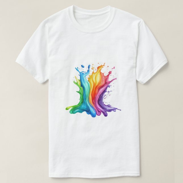 T-shirt Concept artistique de peinture colorée Design (Design devant)