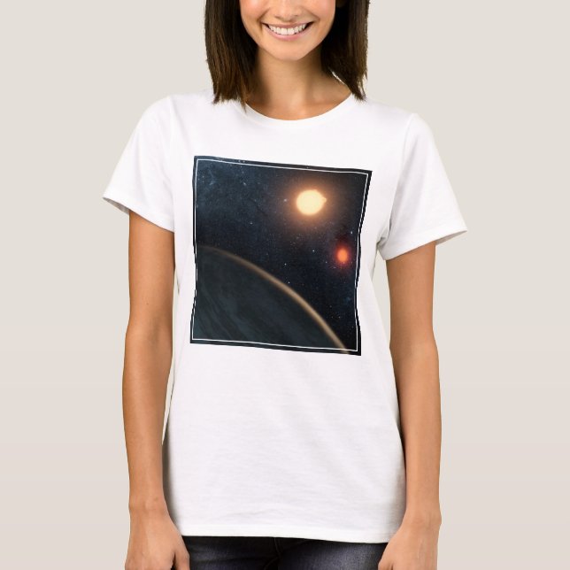 T-shirt Concept de l'artiste illustrant Kepler-16b. (Devant)