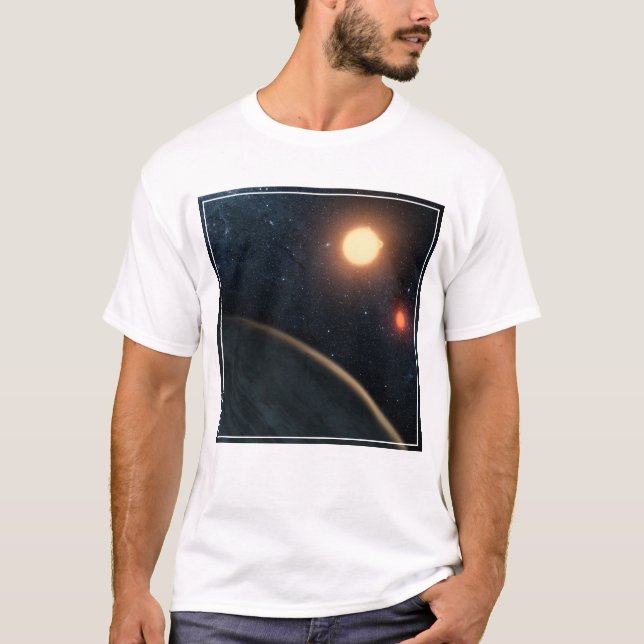 T-shirt Concept de l'artiste illustrant Kepler-16b. (Devant)