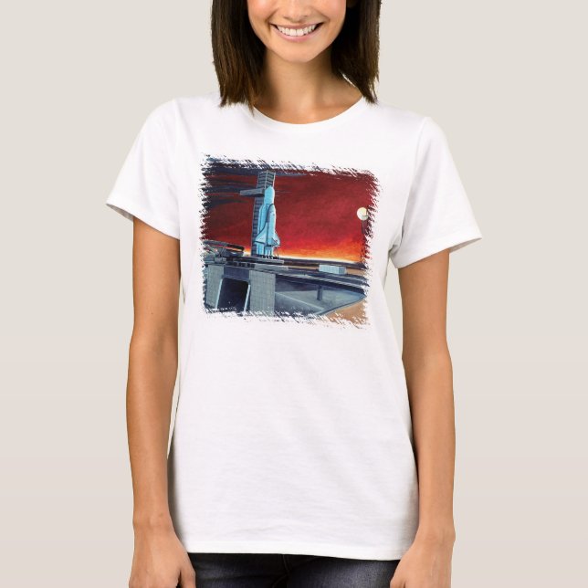 T-shirt Concept de rampe de lancement de la navette spatia (Devant)