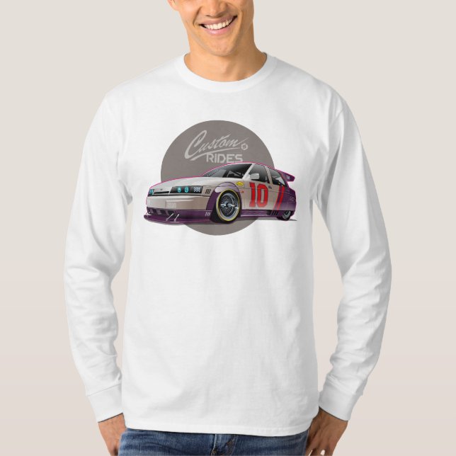 T-shirt Concept de voiture de course de personnage (Devant)