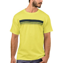 T-shirt concepteur à rayures jaunes