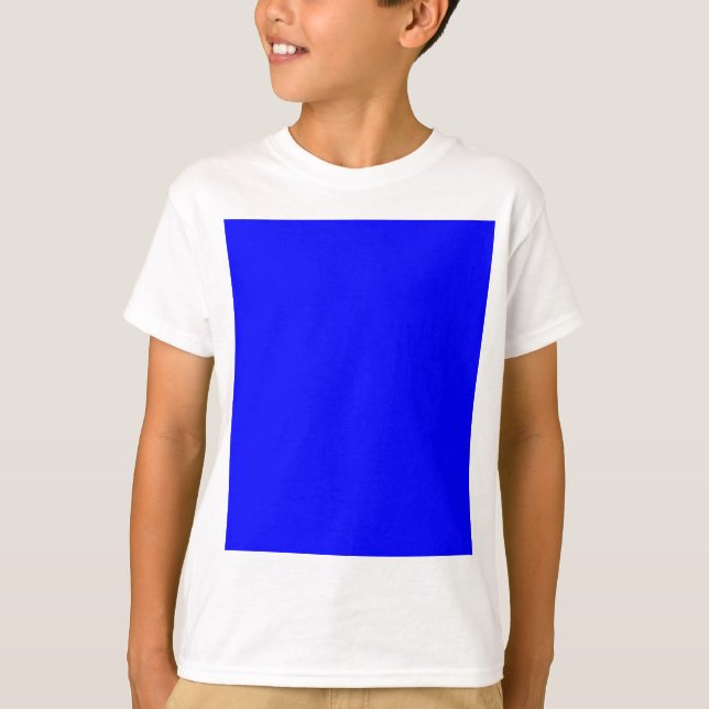 T-shirt Concepteur Customisé couleur bleue (Devant)