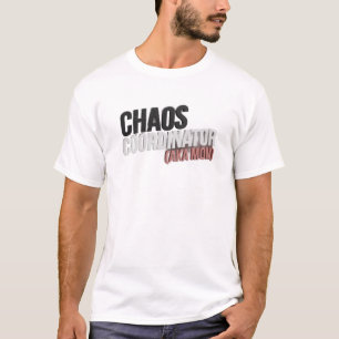 T-shirt Concepteur de chaos gris audacieux Design original