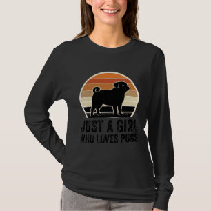 T-shirt Concepteur de chemise pour fille et chien vintage 