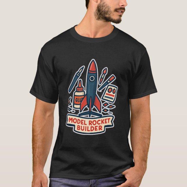 T-shirt Concepteur de fusées modèles (Devant)