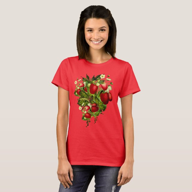 T-shirt Concepteur de jardin de fraise (Devant entier)