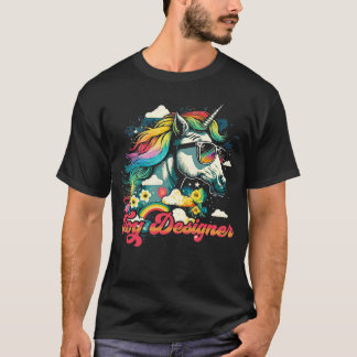 T-shirt Concepteur de jouets Rainbow Unicorn