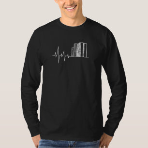 T-shirt Concepteur de maisons à rythme cardiaque