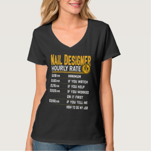 T-shirt Concepteur de ongles heure note Artiste de ongle M