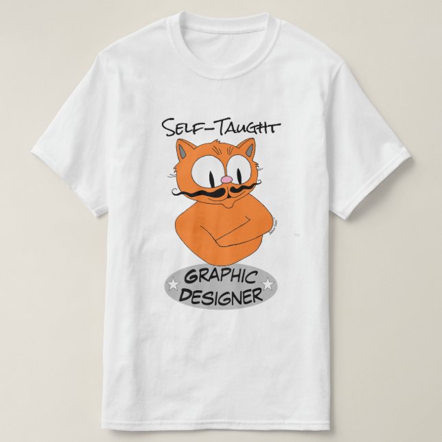 T-shirt Concepteur Graphique Auto-Didacte Señor Gato™ (Design devant)