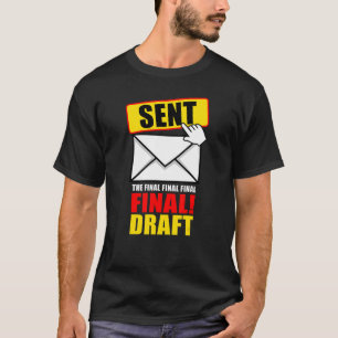 T-shirt Concepteur Graphique Création Drôle Envoyé Dernier
