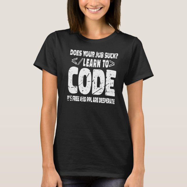 T-shirt Concepteur logiciel Programmation Informaticien C (Devant)