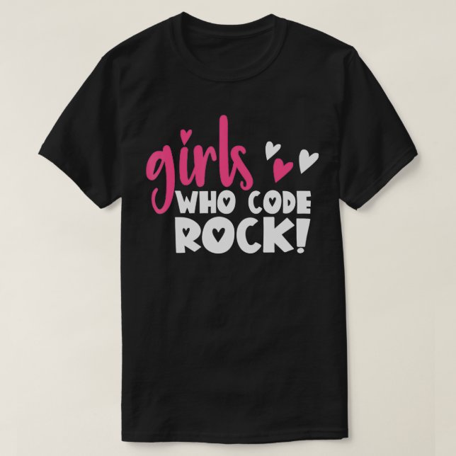 T-shirt Concepteur Web Coding pour filles programmeur d'or (Design devant)