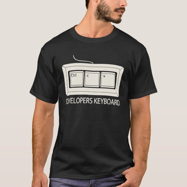 T-shirt Concepteurs Clavier Avant Développeur Web Design (Devant)