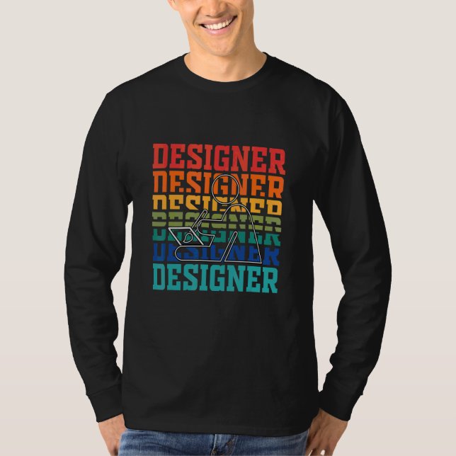 T-shirt Concepteurs de designers vintage Web (Devant)