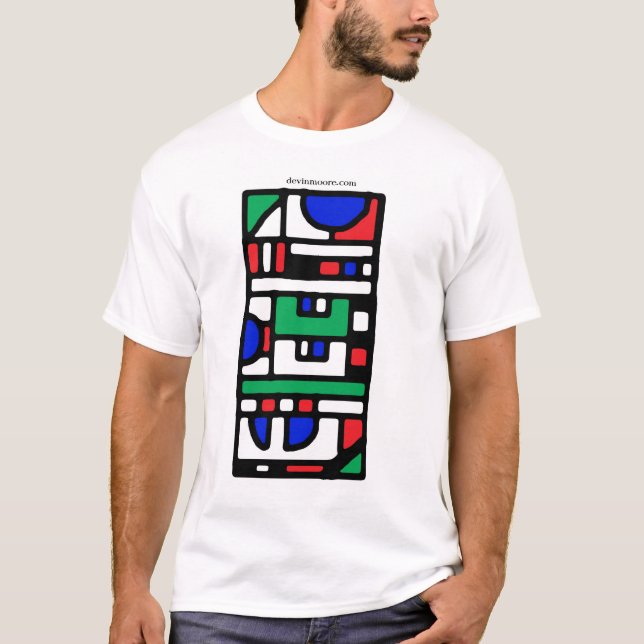 T-shirt Conception 006 rouge, vert, bleu (Devant)