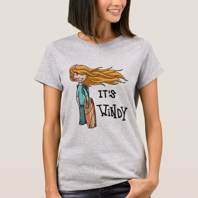 T-shirt Conception #1 de filles de kitesurf (Devant)