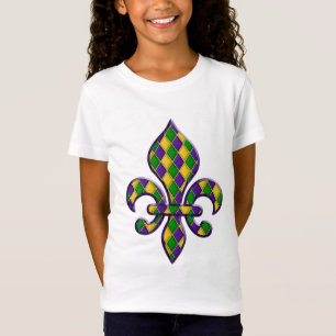 T-Shirt Conception 1 de Fleur de mardi gras de motif de
