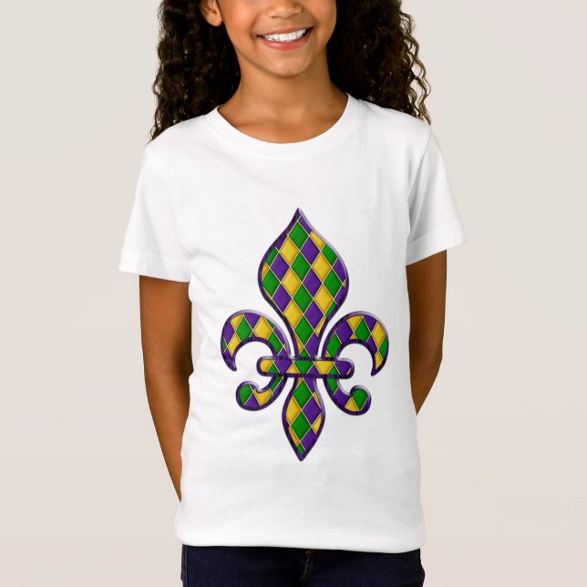 T-Shirt Conception 1 de Fleur de mardi gras de motif de (Devant)