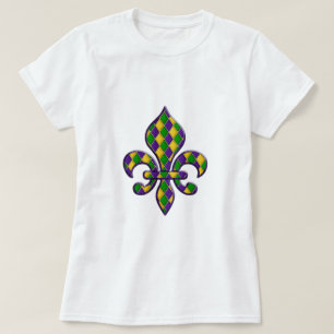 T-shirt Conception 1 de Fleur de mardi gras de motif de
