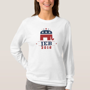 T-shirt Conception 2016 d'éléphant de GOP de Jeb