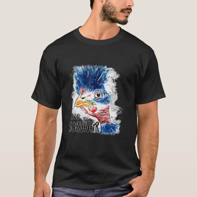 T-shirt Conception 2020 Survivor Chicken With Attitude (Devant)