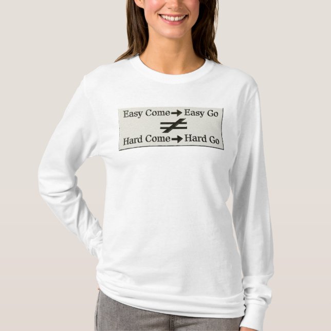 T-shirt Conception À Propos D'Un Travail Facile Et D'Une R (Devant)