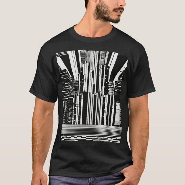 T-shirt conception abstraite (Devant)