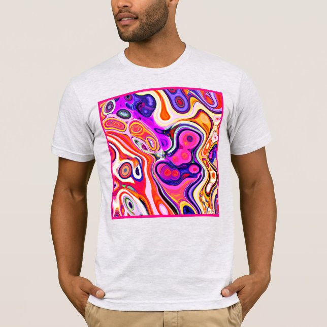 T-shirt Conception abstraite colorée (Devant)