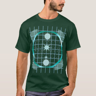 T-shirt Conception Abstraite de Cercle en Grille Futuriste