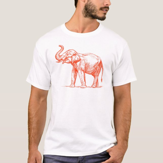T-shirt Conception abstraite d'éléphant (Devant)