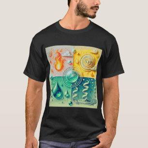 T-shirt conception abstraite d'équilibre élémentaire 2026