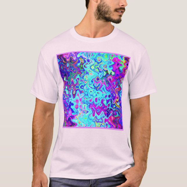 T-shirt Conception Abstraite Motif Expressive Vibrant (Devant)