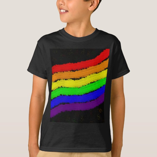 T-shirt Conception abstraite Rainbow par Moma (Devant)