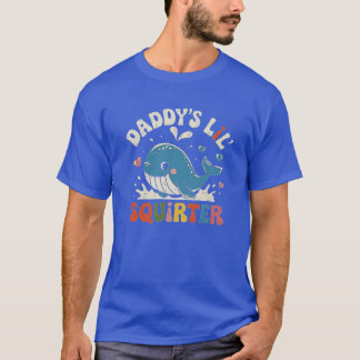 T-shirt Conception adorable de baleine qui jaillit pour pl