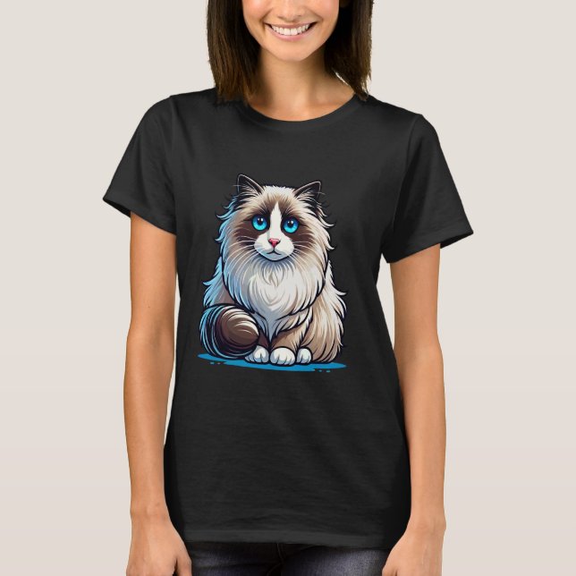 T-shirt Conception adorable de chats Ragdoll (Devant)
