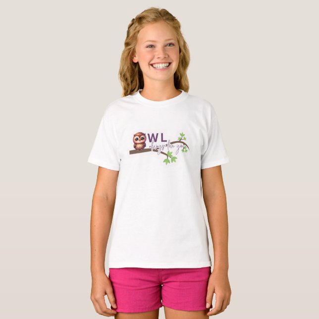 T-shirt Conception adorable des chouettes (Devant entier)