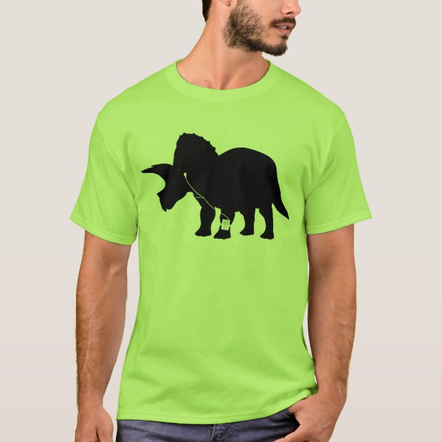 T-shirt Conception affectueuse de Triceratops de musique (Devant)