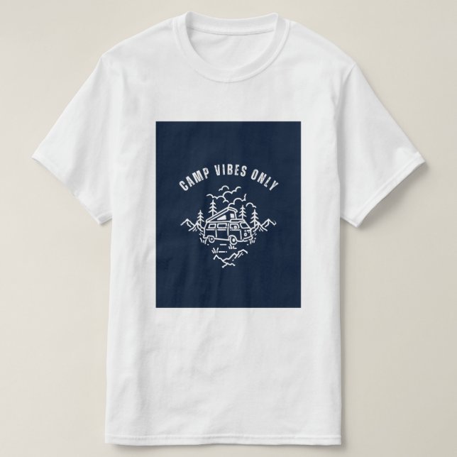 T-shirt Conception ambiance de camping uniquement. (Design devant)
