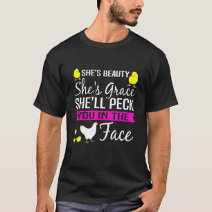 T-shirt Conception Amoureux de Poulets Vous Becquettent le