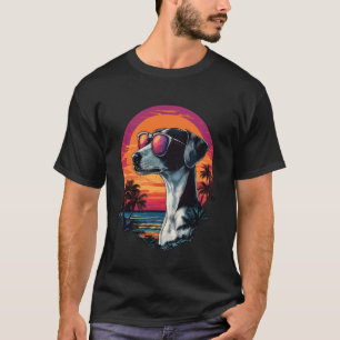 T-shirt Conception Amoureux de Whippet Coucher de Soleil R