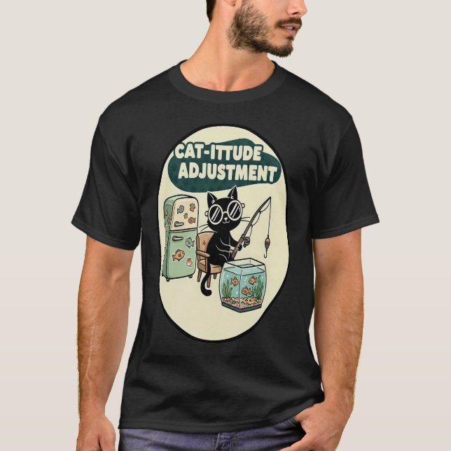 T-shirt conception amusante de chat (Devant)